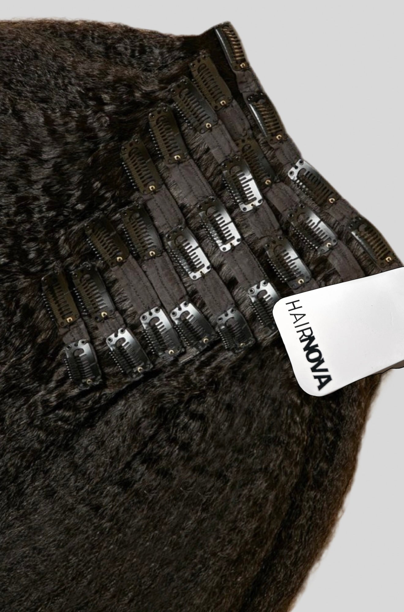 Kinky Straight Clip-in Hair Extensions