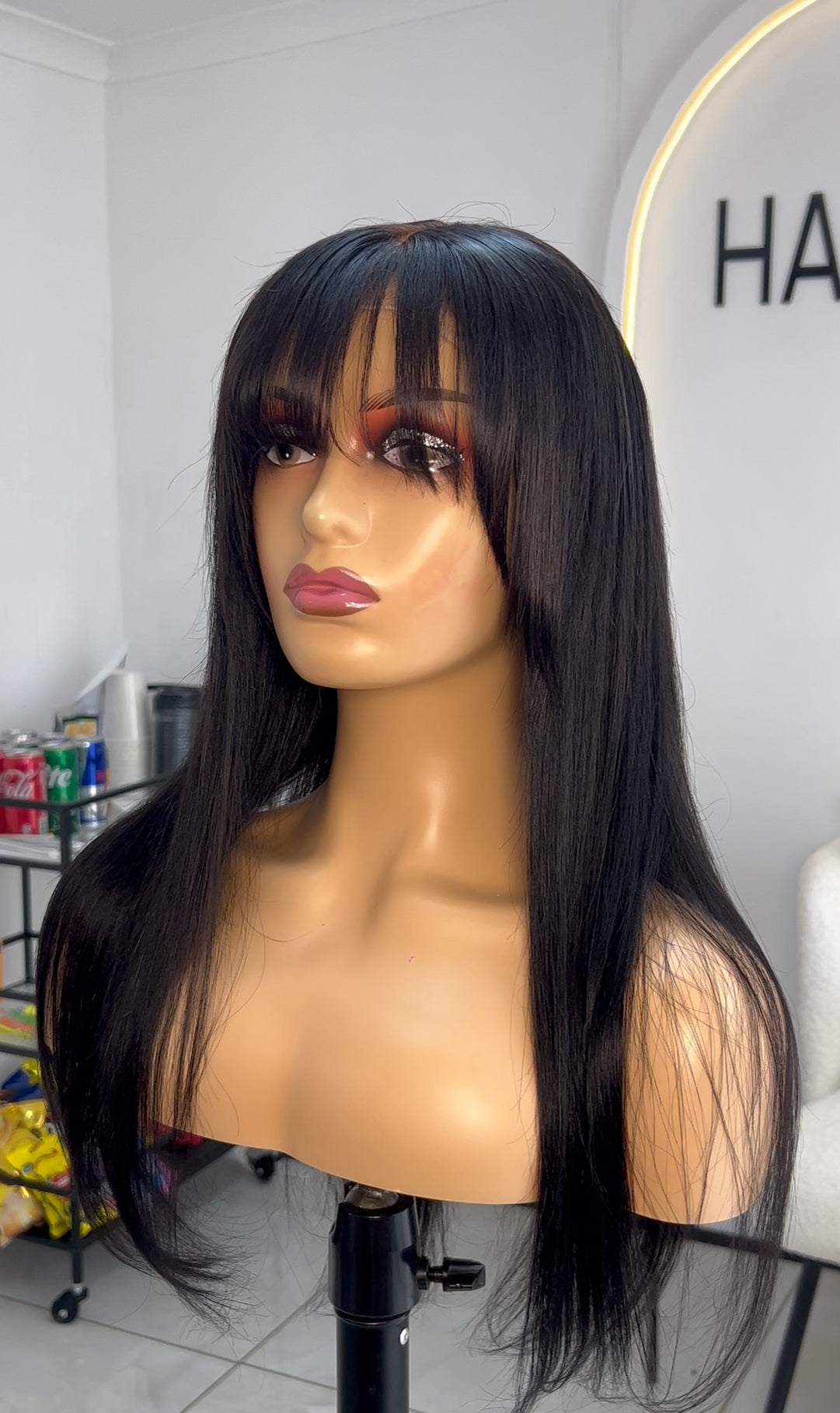 HairNova Glueless Straight Fringe Unit