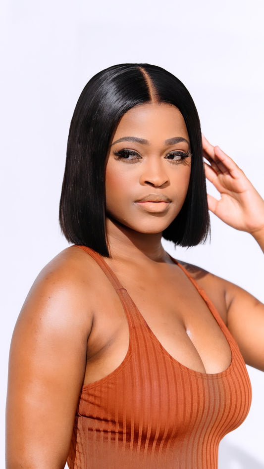 HairNova Bone Straight Bob Unit